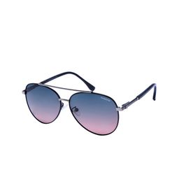 Hashtag Unisex Aviator Sunglasses With Polarised Lens SGHT54-04-C3_Silver & Black -81-image-44