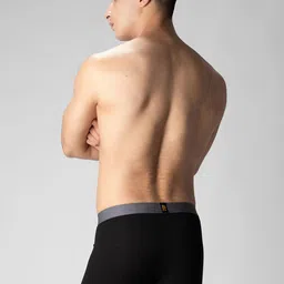 Maniac Pack Of 2 Cotton Trunks MN25-2PCK-COTN-TRUNKS-PTRL_BLK-S image 5