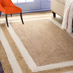 JASMEY HOMES Beige Regular Handmade Carpets-10