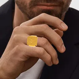 MEMOIR Men Gold-Plated Wedding Engagement Finger Ring-image-56
