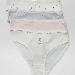 KIABI Girls Pack Of 4 Printed Hipster Briefs-38