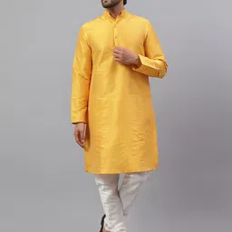 Latest Chikan Garments Men Pastels Jacquard Kurta-picture-5