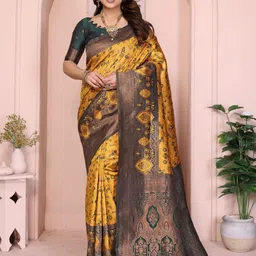 Shriyangan Woven Design Zari Pure Silk Kanjeevaram Saree-image-73