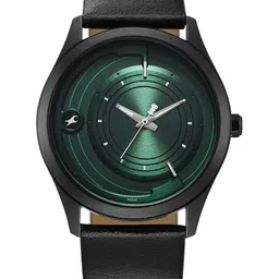 Fastrack Groove Men Brass Dial & Leather Straps Analogue Running Watch 3317NL03-picture-27