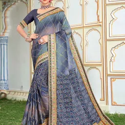 KALINI Embroidered Bandhani Printed Saree-picture-0