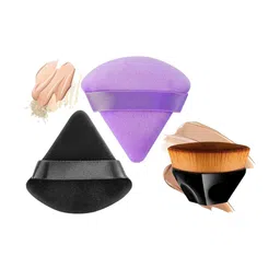 Spanking Kabuki Makeup Brush With 2 Triangle Puff-53