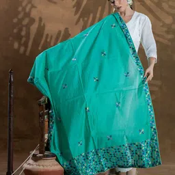 Phulkari Forever Ethnic Motifs Embroidered Dupatta with Phulkari-picture-21