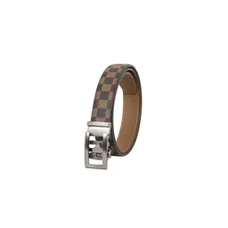 Hornbull Men Tuskan Riga Checked Leather Reversible Belt-13