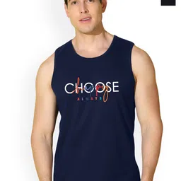 SLOWLORIS Men Pack Of 2 Printed Bio-Wash Combed Cotton Gym Vests-picture-33