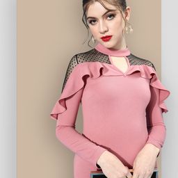 Chemistry Georgette Bodycon Midi Dress-image-60