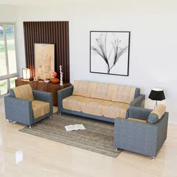 Aura Gold-Toned Cotton Sofa Cover-image-30