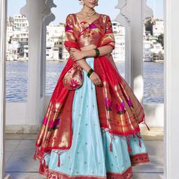 LOOKNBOOK ART Ready to Wear Lehenga & Unstitched Blouse With Dupatta-image-54