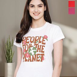 Tromko Women Typography 3 Printed Applique T-shirt-image-56