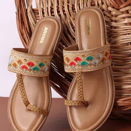Anouk Women Embellished T-Strap Flats-image-36