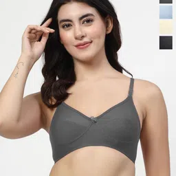 LILYEnimsaj Women Pack Of 4 Non Padded Full Coverage Everyday Bra-49