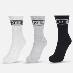 ATHLISIS Pack Of 3 Calf-Length Socks-23