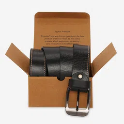 SPYKAR Men Textured Leather Belt-image-80