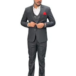 GARGIAN Master Cut Men Slim-Fit Single-Breasted Three-Piece Formal Suit-picture-0