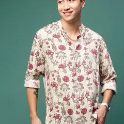 SHOWOFF Men Standard Slim Fit Floral Opaque Printed Casual Shirt-image-85