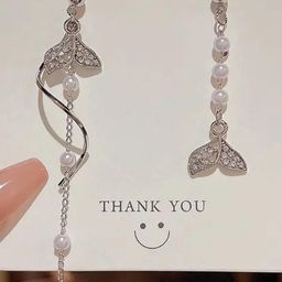 SZN Feather Shaped Drop Earrings-3