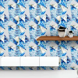 ArtzFolio Printed UV-Resistant Anti-Bacterial Abstract Marine Triangles Peel & Stick Wallpaper-67