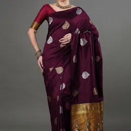 Visit Wear Woven Design Zari Pure Silk Banarasi Saree-image-83