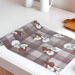 Dakshya Industries Brown & White Printed Shelf Liner Organiser-49