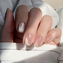GLOW CUPID Set Of 24 Glossy Finish Reusable Press On Nails - Sparkling-Rose-Gold-38