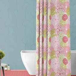 ArtzFolio Pink & Green Printed Waterproof Shower Curtain-image-62