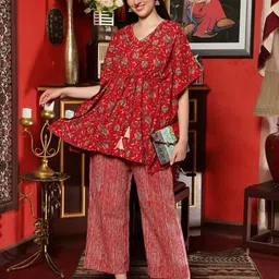 BANDIA Printed Pure Cotton Tunic & Trousers Co-ords-image-28