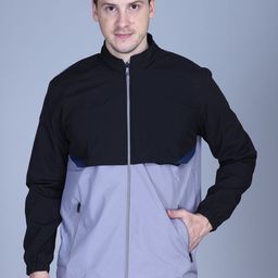 Mast & Harbour Men Mock Collar Colourblocked Water Resistant Open Front Jacket-picture-38