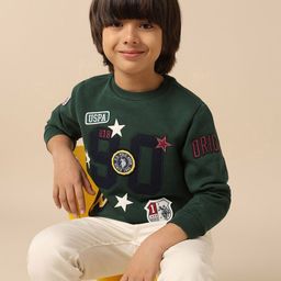 U.S. Polo Assn. Kids Boys Printed Appliqued Round Neck Sweatshirt-picture-48