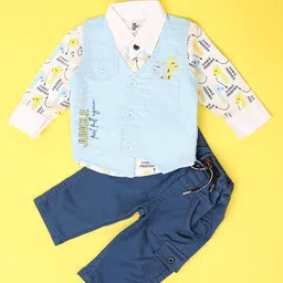 V-Mart Unisex Kids Printed Shirt with Trousers-picture-58