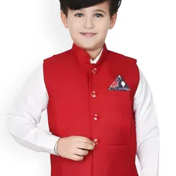 Qitty Boys Solid Stand Collar Nehru Jacket-picture-58
