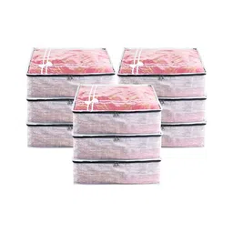 Aura Grey & White 9 Pieces Printed Saree Bag Organisers-19
