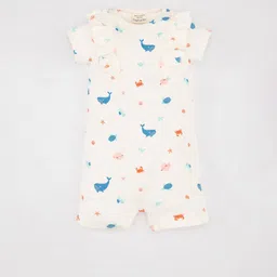 DeFacto Girls Printed Cotton Romper-image-53