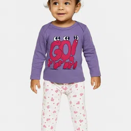 Melon Kids wear Girls Purple Tshirts-image-18