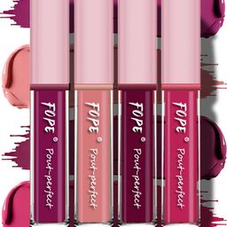 FOPE Set Of 4 Pout Perfect Smudge-Free Liquid Lipstick - 4 ml Each Shade - 01-02-08-10-37