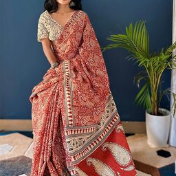 Anouk Paisley Bagru Saree-image-90