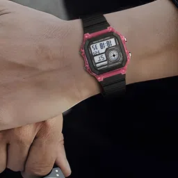 CARLINGTON Unisex Dial & Straps Digital Multi Function Watch Endurance 9079 Red Black image 4