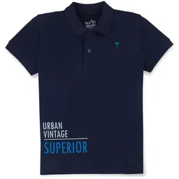 Gini and Jony Boys Typography Printed Polo Collar T-shirt-image-52