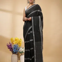 SLAGHA Woven Design Zari Taant Saree-picture-15