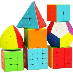 Speed 2X2 3x3 4x4 5x5 and Pyraminx Pyramid Triangle, Megaminx, Squire cube set Puzzle Cubes Combo (B - Pack of 8 Cube)-picture-25