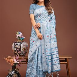 all about you Woven Design Zari Saree-image-41