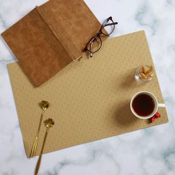 OBSESSIONS 6-Pcs Beige Heat-Resistant Rectangle Table Placemats-image-88