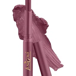 JUSTGOLD Long Lasting Matte Lipstick With Vitamin E & Aloe Vera - 4 g - Deep Purple 19-14