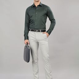 Infinity Trnd Men Comfort Spread Collar Solid Cotton Formal Shirt-image-50