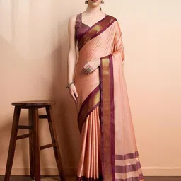 yourwish Woven Design Zari Silk Cotton Designer Kanjeevaram Saree-54