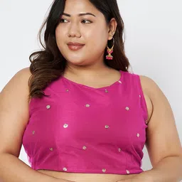 studio rasa Polka Dot Embroidered Crop Top-31