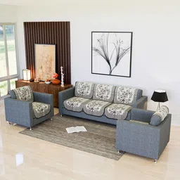 Kuber Industries Grey Cotton Sofa Cover-image-4
